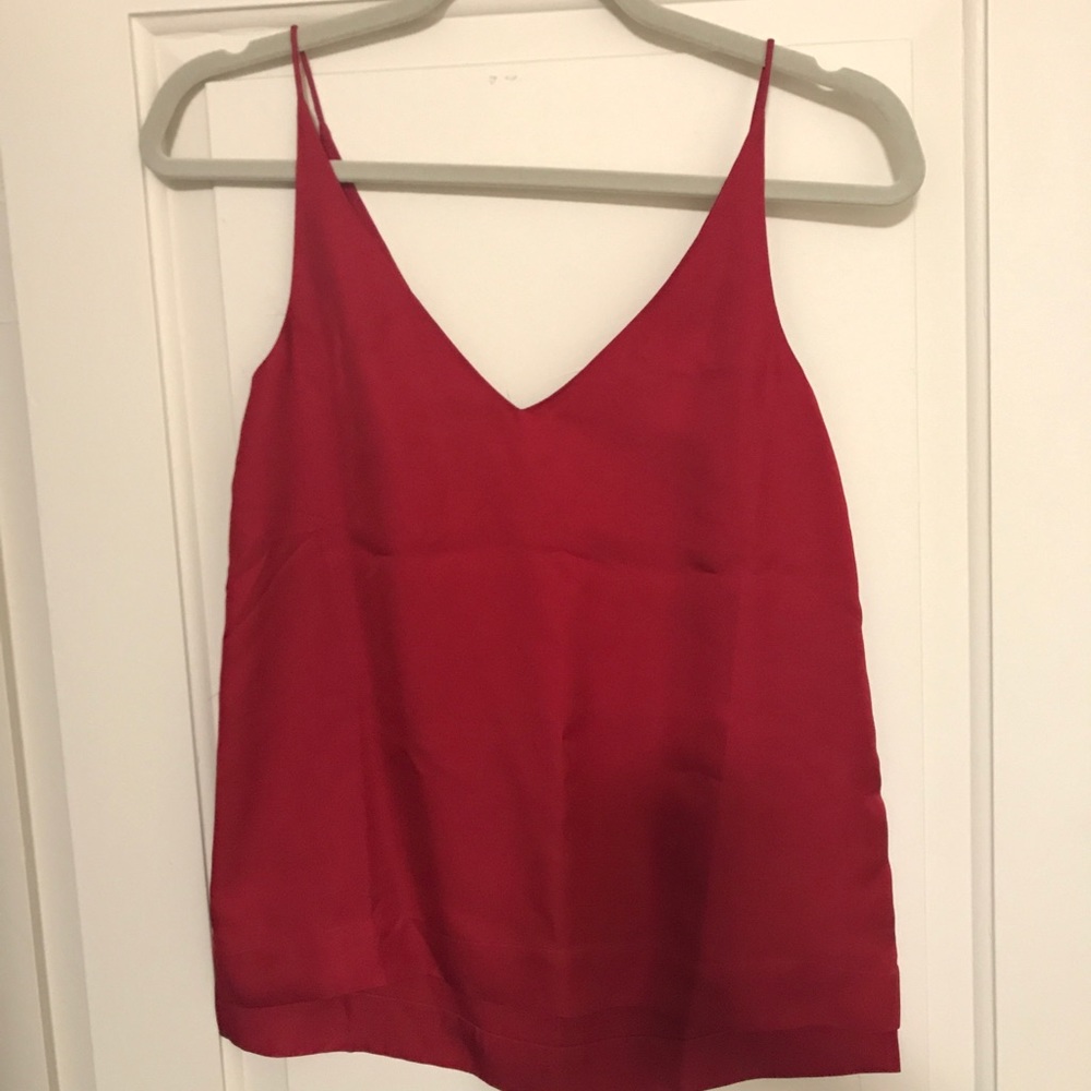 NWT Grana Chinese Silk Cami V-Neck Tank Top